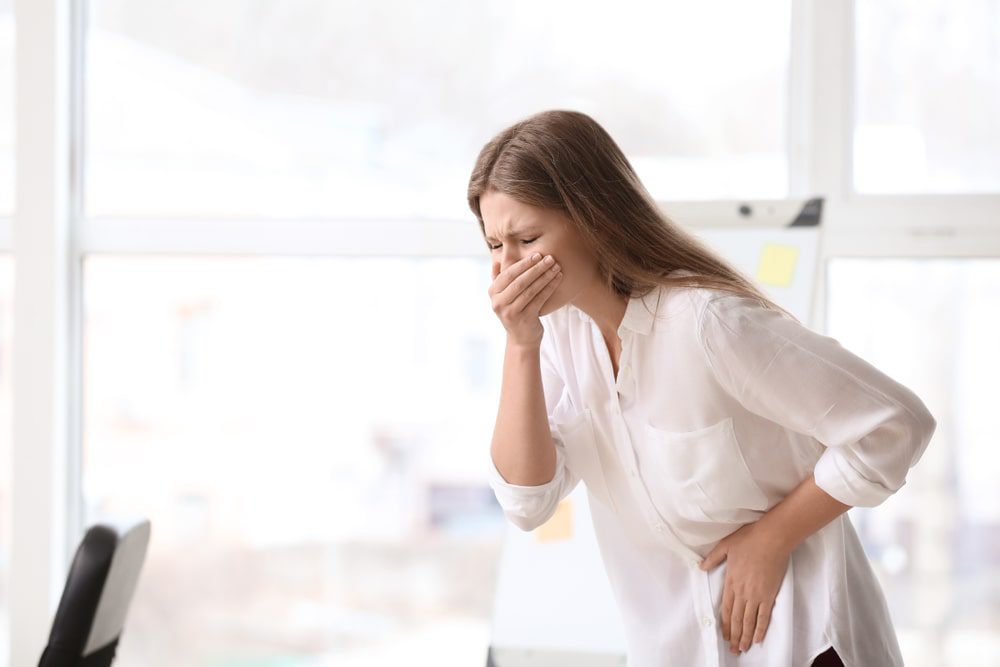 woman with morning sickness
