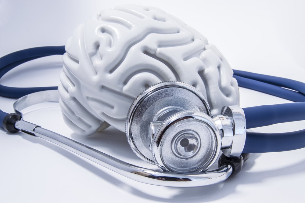 stethoscope and brain model