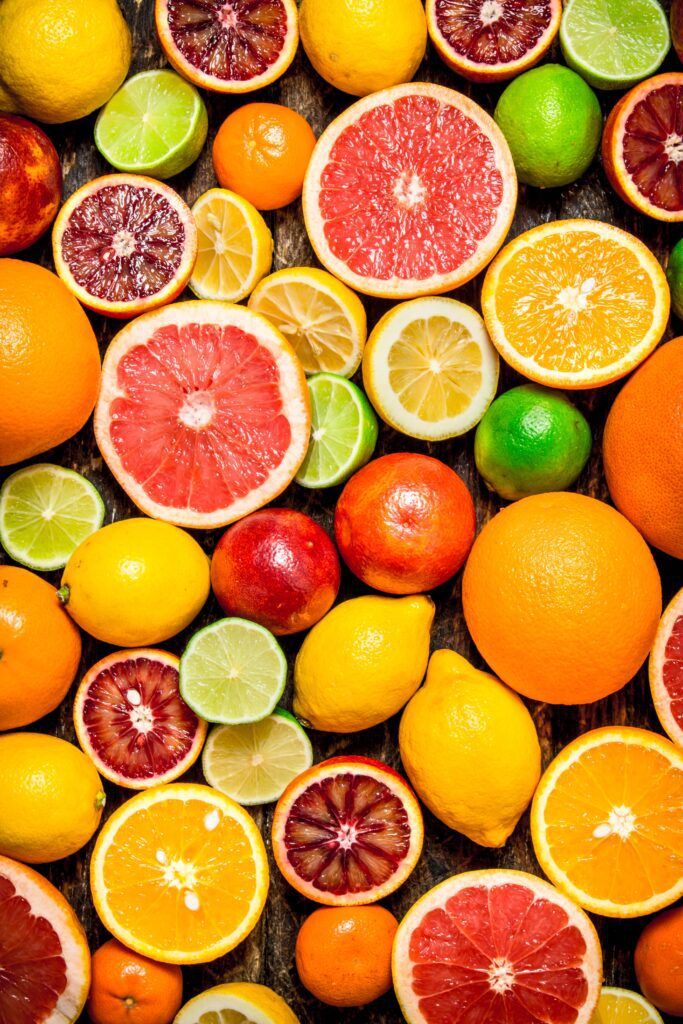 a variety of citrus fruits