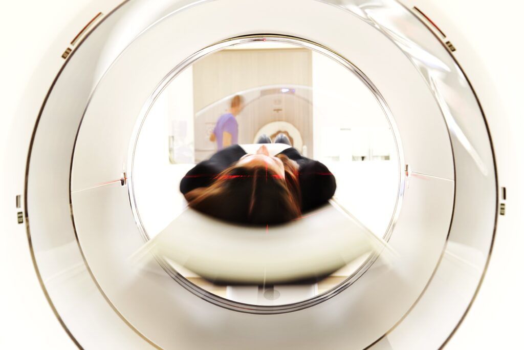 woman having an MRI scan