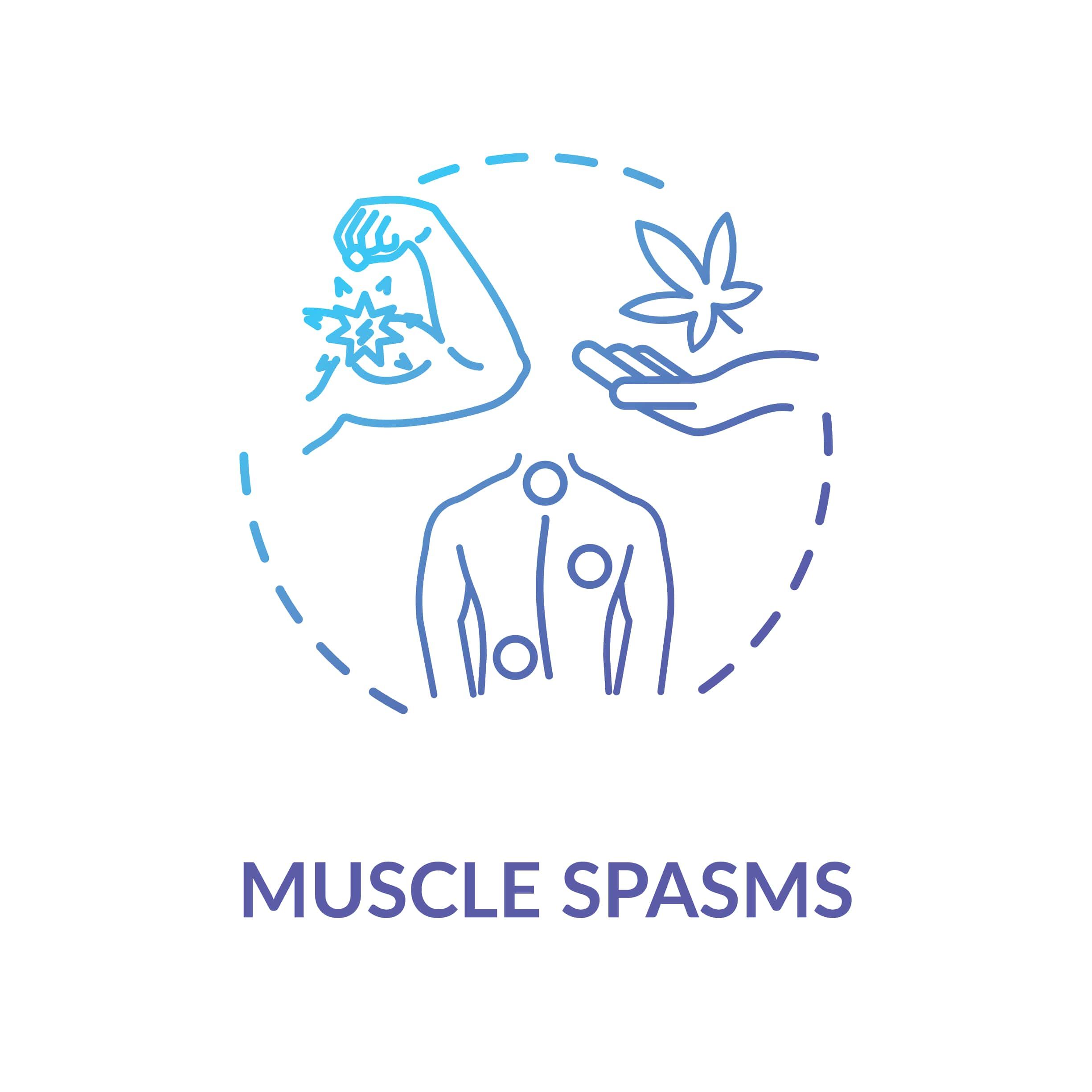 vector image of medical cannabis for muscle spasms